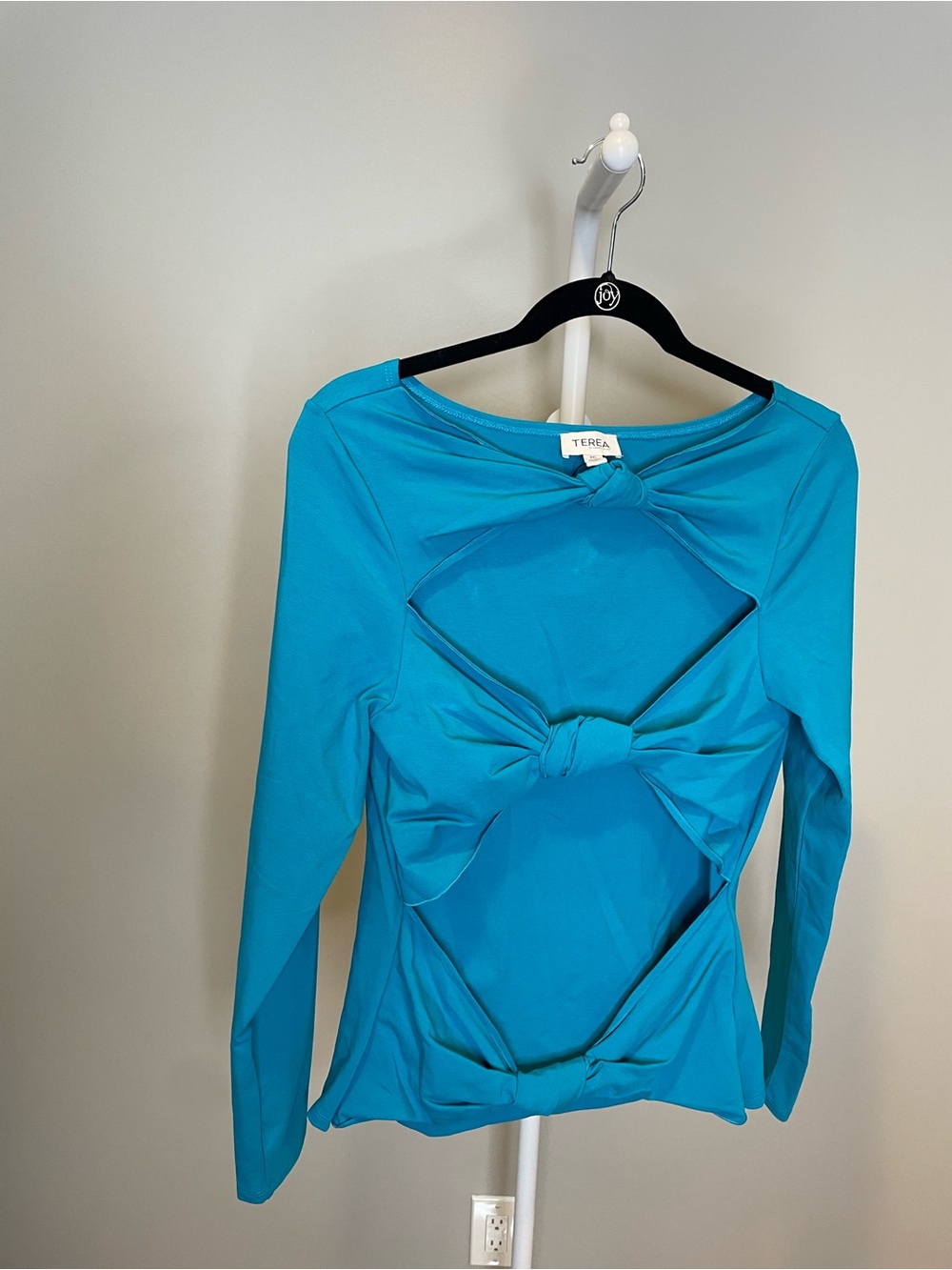 Terea Teal Knot Detail Long-Sleeve Top NWT - XXL